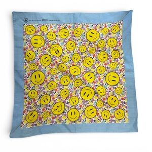 Vintage Smiley Face Floral Bandana 1990’s - Hav-A-Hank